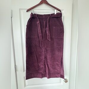 Beautiful garnet purple corduroy skirt with tags